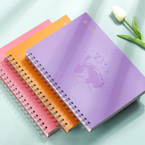 EMSHOI B5 Spiral Notebook, College Ruled, 300 Pages/150 Sheets, Large 7.48"x10.15", Waterproof Hardcover