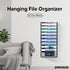 Wall File Organizer, 10 Tier Hanging Wall Holder for File Folder, Paper, and Clipboard, Black