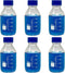 Karter Scientific 500ml Glass Round Media Storage Bottles with GL45 Screw Cap, Borosilicate Glass, Pack of 6