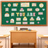 Hippie Affirmation Station Bulletin Board Set Groovy Classroom Decor with Rainbow Mental Health Posters and Accents