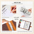 Leather Binder Budget with Cash Envelopes, Handmade A6 Money Saving Planner, Brown