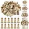 26Pcs M8 Zinc-Plated Multi-Grip Rivet Nut Flat Head Shank Insert Nut Gold Finish for Industrial Fasteners