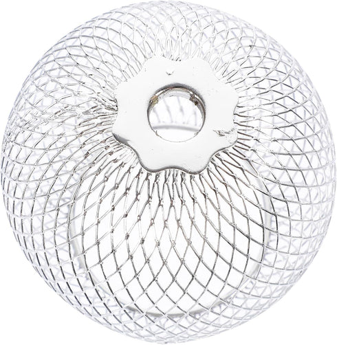 Set 2 2.75 2.75 3.93 Inch Cabilock Metal Lamp Shade of Open Design Silver Lampshades for Table and Floor Lamps Easy