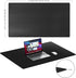 Cacoy Leather Desk Pad Protector, 36" x 20" Large Mouse Pad, Waterproof Desk Writing Pad for Office and Home, Black