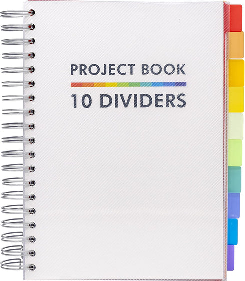 Pukka Pad B5 Subject Notebook – 10 Repositionable Dividers, 400 Perforated Pages, 80GSM Paper, White, 7.48 x 9.84in