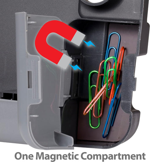 Officemate Portable Clipboard Storage Plastic Case for A4 Sizes, Charcoal (83301), 11-3/4"w x 1-1/2"d x 14-1/2"h