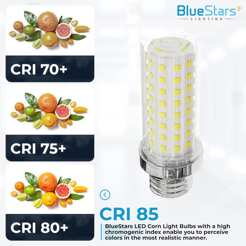 BlueStars 4 Pack 20W E26 E27 LED Corn Light Bulbs, 150W Equivalent, 6500K Cool Daylight White, 1600 Lumens