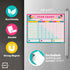 Magnetic Reward Chart for Kids, Dry Erase 13” X 17” Multiple Kids Refrigerator Star Behavior Chore Chart for Home,