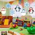 Whaline 82Pcs Winter Bulletin Board Decoration Set - Snowman, Snowflake, Penguin Cutouts for Xmas Holiday Decor