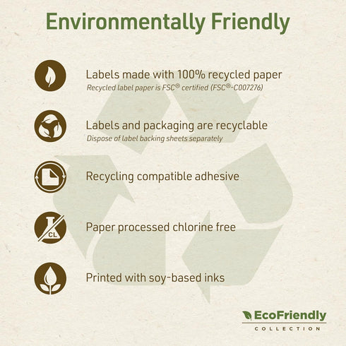 Avery EcoFriendly Recycled Shipping Labels, 2" x 4", White, 1,000 Total for Shipping and Mailing