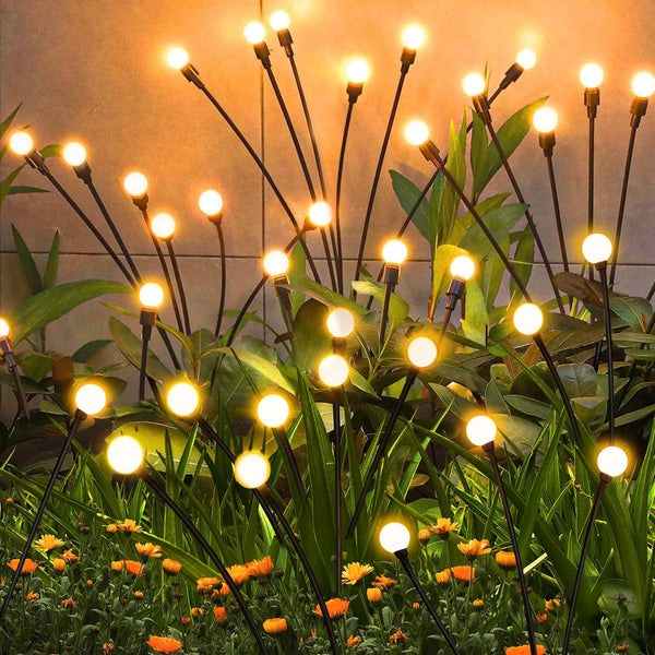 ZFNN Solar Garden Lights Outdoor, 4 Pack Firefly Swaying Lights, Waterproof Garden
