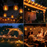 27Ft 10 Bulbs iBaycon Solar Flame Lights, LED Flickering Flame String Light, Outdoor Waterproof Solar Flame Lights