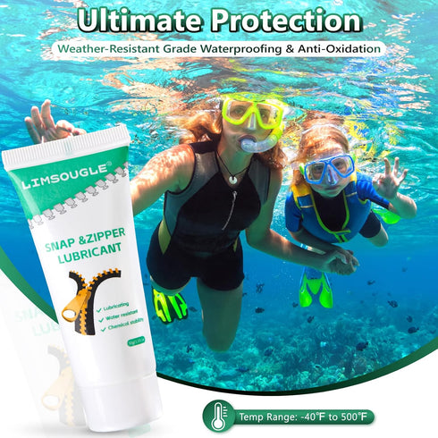 Limsougle 2.1 oz Zipper Lubricant for Plastic & Metal - Non-Staining Lube Silicone Grease for Zippers on Clothing