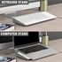 SELEAD Desktop Glass Whiteboard - Small Dry Erase Board with Organizer, Markers, Eraser, Holder for Home, School, Office