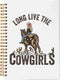 Western Notebook Journal - Long Live the Cowgirls Notebook, Cowgirl Gifts for Women, 5.5x8.3 Spiral Journal