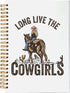 Western Notebook Journal - Long Live the Cowgirls Notebook, Cowgirl Gifts for Women, 5.5x8.3 Spiral Journal