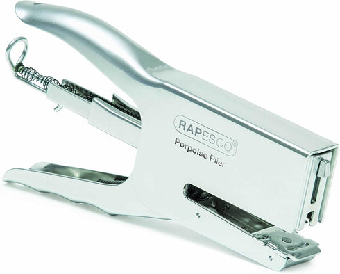 Rapesco R81000A3 Porpoise Classic Stapling Plier, 45 Sheet Capacity, All Metal, Chrome