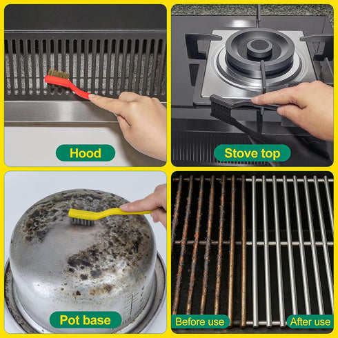QWACVRTM Crevice Cleaning Brush, Hard Bristle Crevice Cleaning Brush, Cleaning Brushes for Household Use, Kitchen Scrub