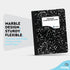 Emraw Black Marble Composition Book, Unruled Paper, 100 Sheets, Hard Covers, Pack of 4, Office Diary