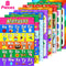 Blulu 8 Educational Preschool Poster for Toddler and Kid Learning, 16 x 11 Inch with 60 Glue Point Dots for Classroom