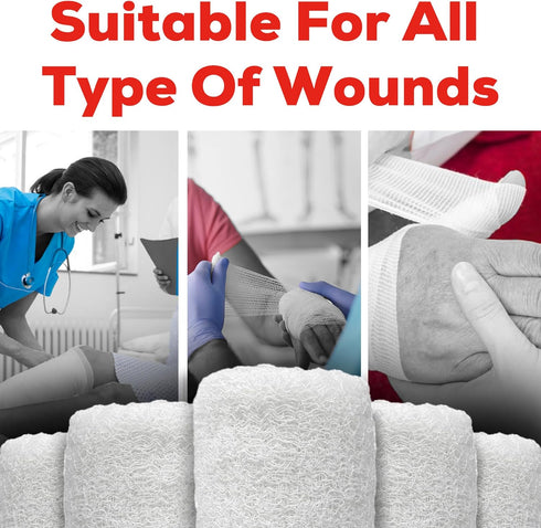 4 1/2 4.1 6 6 Kerlix Gauze Bandage Rolls - in x Yds, Ply - Single Sterile Pocuhes- Extra Absorbency - Latex Free