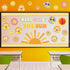 Retro Here Comes The Sun Bulletin Board Decorations, 84Pcs Groovy Hippie Boho Cutouts for Classroom