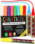 Chalkboard Markers Set of 8 - Washable, Erasable Chalk Ink Dry Erase Pens for School & Glass