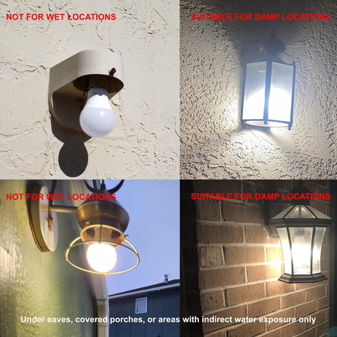 Bulb 7W E26 Bulbs 2 pack) Dusk to Dawn Light Smart Sensor LED Built-in Photosensor Detection with Auto Switch Outdoor