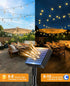 2 Pack 98 100 8 btfarm Solar String Lights Outdoor Waterproof, Total FT LED Solar Powered Patio Light, Lighting Modes