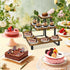 3-Step Counter ELITEROO Tiered Corner Display Shelves, Portable Wooden Retail Cupcake Food Stand Display Table