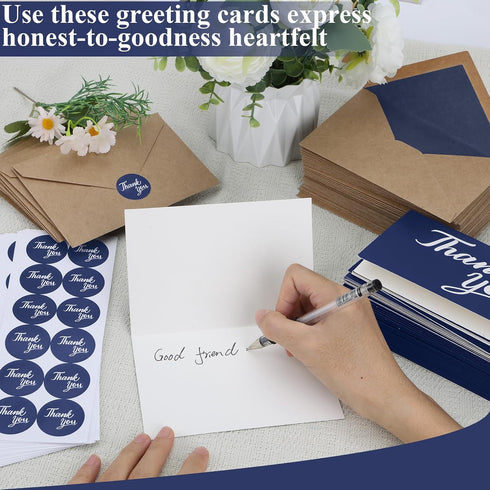 600 4x6 Inch PCS Thank You Cards with Envelopes Matching Stickers Thank You Notes Bulk Minimalistic Design for Business