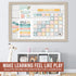 Boho Classroom Calendar Set Bulletin Board, Teacher Calendar for Elementary School Classroom Decor