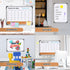 Monthly Calendar Whiteboard Cork Board Combination, 17"x13" Magnetic Dry Erase Board, Double-Sided, Portable for Home