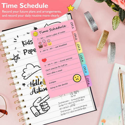 Sticky Notes Set, Post Self-Stick Notes Pads for Journaling, Office Supplies, College Essentials for High School