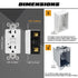 ELECTECK 2 Pack GFCI Outlets 20 Amp, Non-Tamper Resistant, Decor GFI Receptacles with LED Indicator