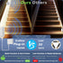 Dimmer 3000K 16.4FT Dual Motion Sensor Light Indoor - Plug-in Motion Activated Step Stair LED Strip with Double