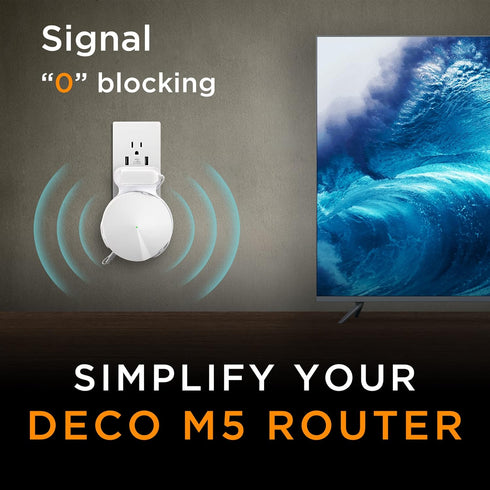 BANGCHEER M5, (White-1Pack) Wi-Fi Wall Shelves, Cable and Power Line Storage Boxes for TP-Link Deco Suitable