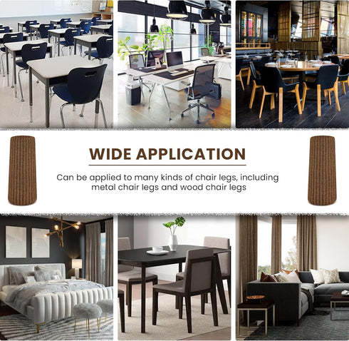 Generic 16 Pcs Luxury Brown Chair Leg Socks Premium Furniture Protectors for Hardwood Floors, Non-Slip & High Elastic