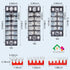 Terminal Blocks Ground Circuit Kit with Cover, 12 PCS/6 Set for DIY Industrial Electrical Cabinet Meter Box