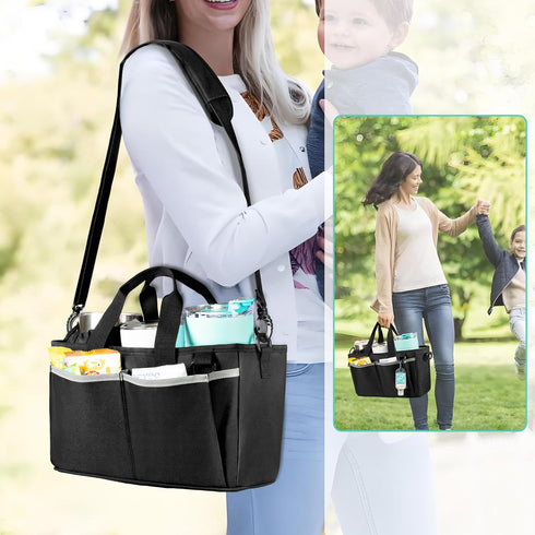32/40 oz 3 Trunab Water Bottle Carrier with Drawstring Buckle, Cup Holder Bag with Detachable Divider, Cup Carrier