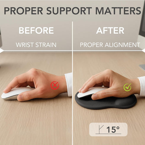 Mr. Pen - Mouse Pad with Wrist Support, Ergonomic Pad, Gel Gaming Support