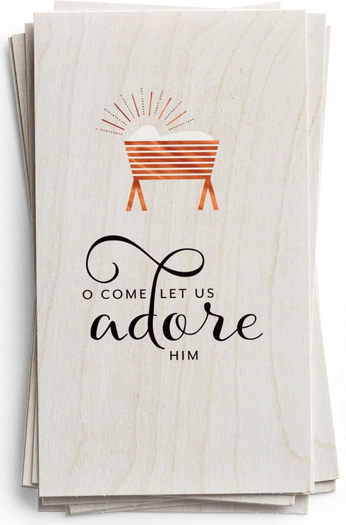 DaySpring Little Inspirations O Come Let Us Adore Him - 16 Christmas Boxed Cards, KJV (10369)