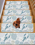 BOHOOSKYLAR 4 8"x30" Navy Lobster Stair Treads Ocean Starfish Shell Coral Marine Life Indoor Non Slip Peel and Stick