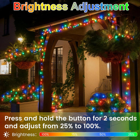 200 66FT 13 Connectable LED Christmas Lights Indoor Outdoor with Timer, Modes Multicolor String Lights Waterproof