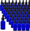 48 Pack Blue Glass Dropper Bottles 2oz, Eye Dropper Bottles for Essential Oils, Perfumes (60ml, Blue)