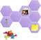 Thick Hexagon Felt Board Tiles 8 Pcs Self-Adhesive with Multi-Color Push Pins for Home Office Classroom