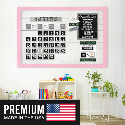 Hadley Designs Farmhouse Classroom Calendar Set - Bulletin Board Calendar for Classroom Decor, Teacher Supplies