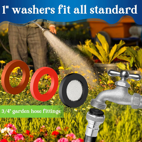37 Size 3-in-1 Spigot Repair Washers & Hose Gasket & Faucet O-Rings Kit, 1075 Pcs Universal Plumbing Rubber Washers