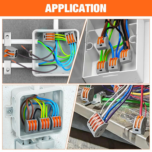 Nilight 115PCS Lever Wire Connectors Nuts Kit, 28-12AWG Inline Electrical Terminal Quick Disconnect for Wiring