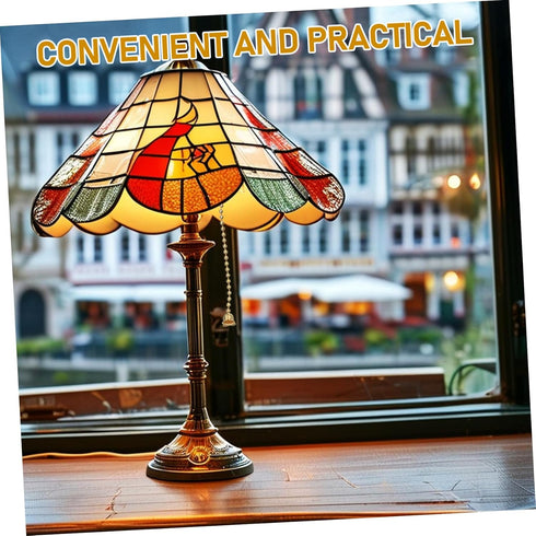 INOOMP Retro Light Socket Pull Chain Base Lamp Holder for Table & Floor Use